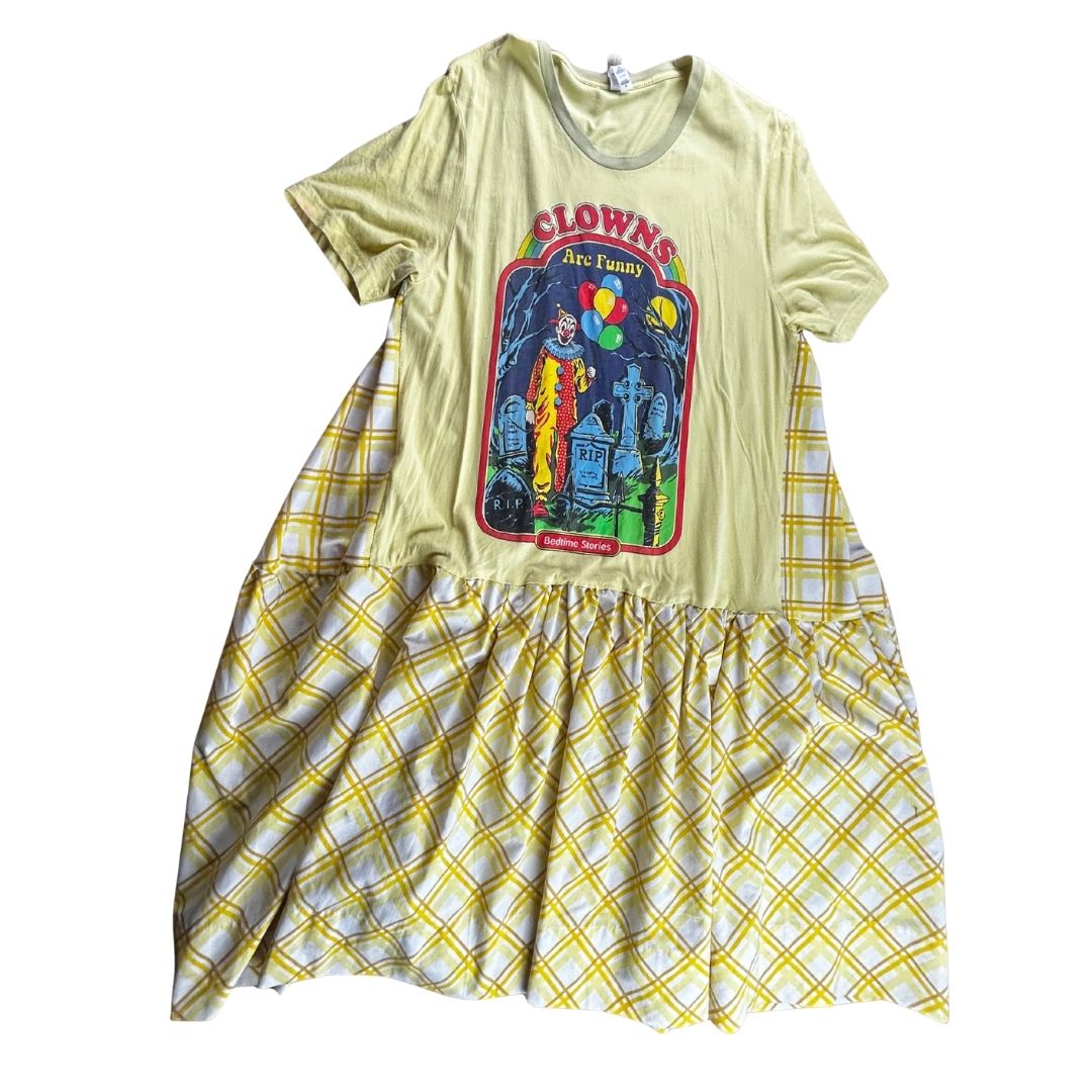 Upcycled T-Shirt Dress — Made From Vintage Sheets &amp; a Reworked Graphic Tee