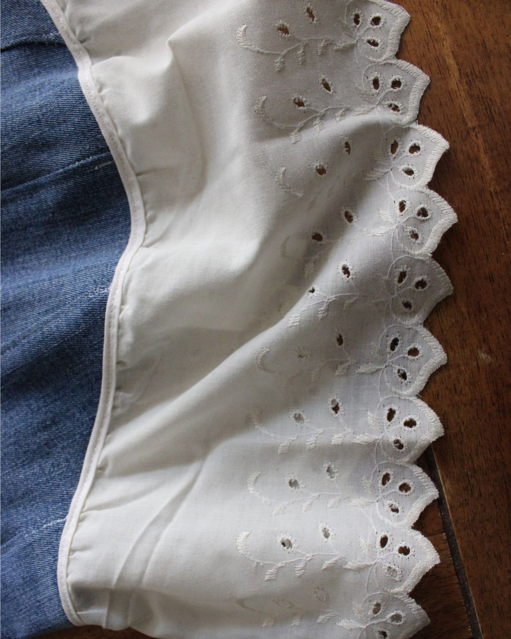 Denim & Daydreams Upcycled Lace-Up Corset Top | One of One