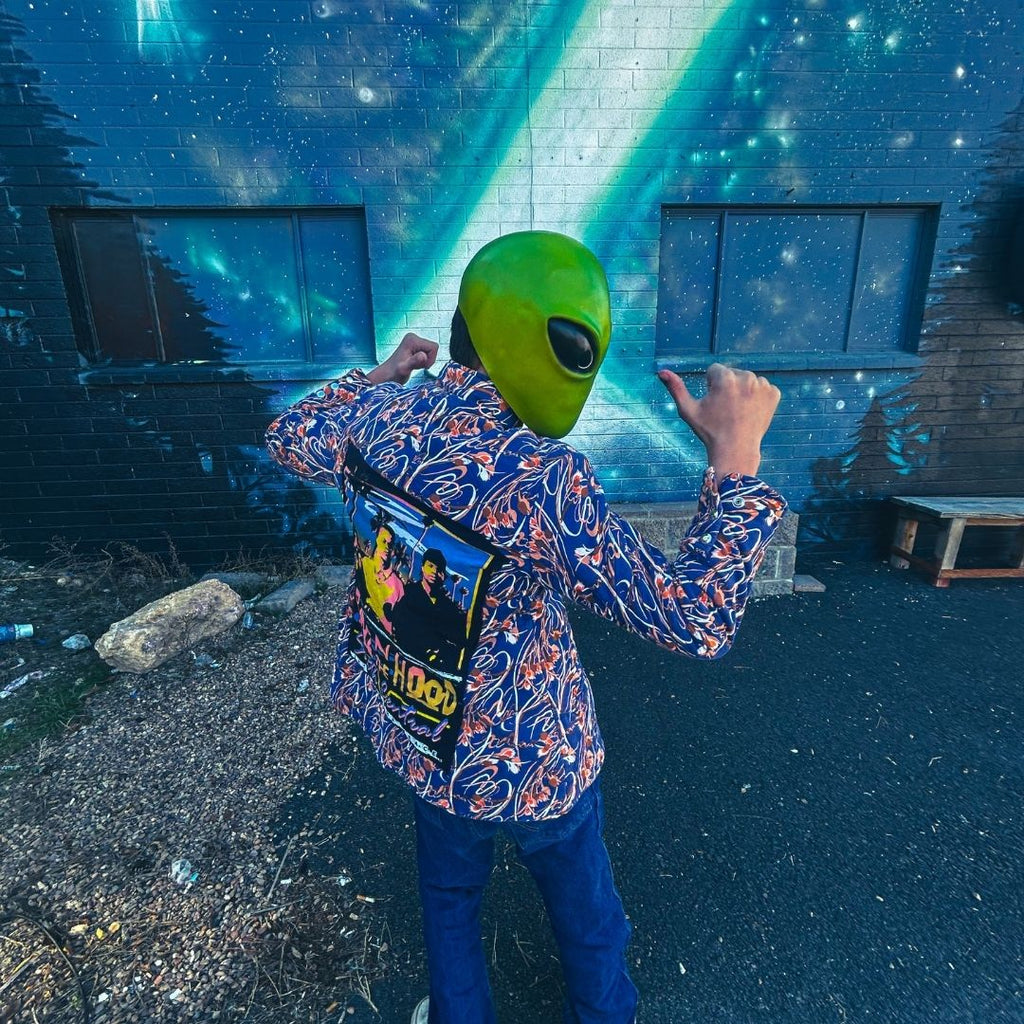 Upcycled Boyz n the Hood Statement Jacket — Bold, Retro &amp; One-of-a-Kind