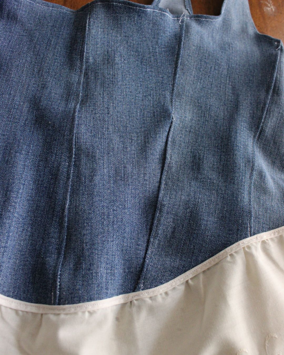 Denim & Daydreams Upcycled Lace-Up Corset Top | One of One