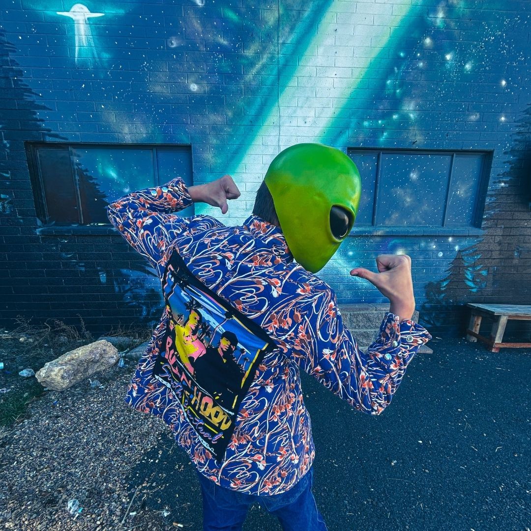 Upcycled Boyz n the Hood Statement Jacket — Bold, Retro &amp; One-of-a-Kind