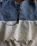 Denim & Daydreams Upcycled Lace-Up Corset Top | One of One