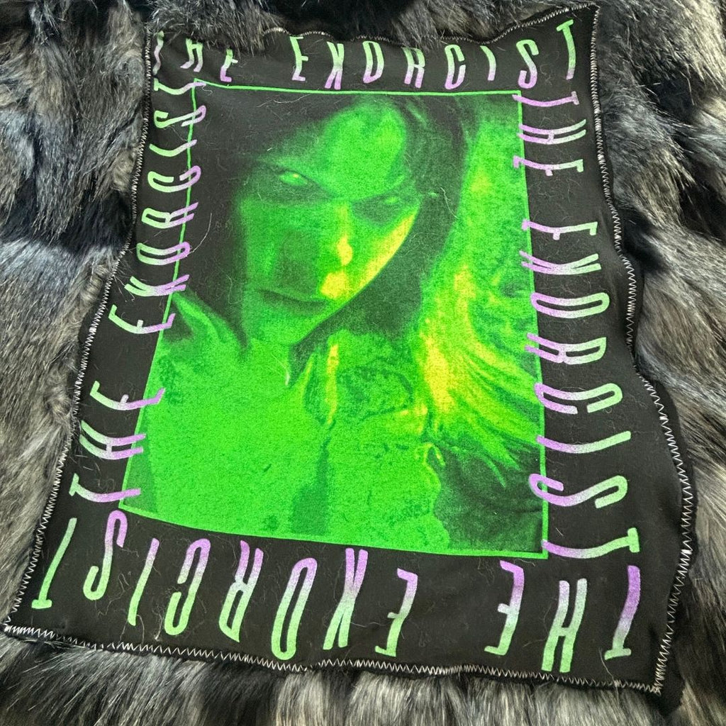 The Exorcist Faux Fur Jacket — Upcycled Horror Couture