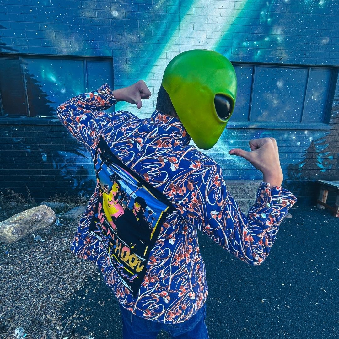 Upcycled Boyz n the Hood Statement Jacket — Bold, Retro &amp; One-of-a-Kind