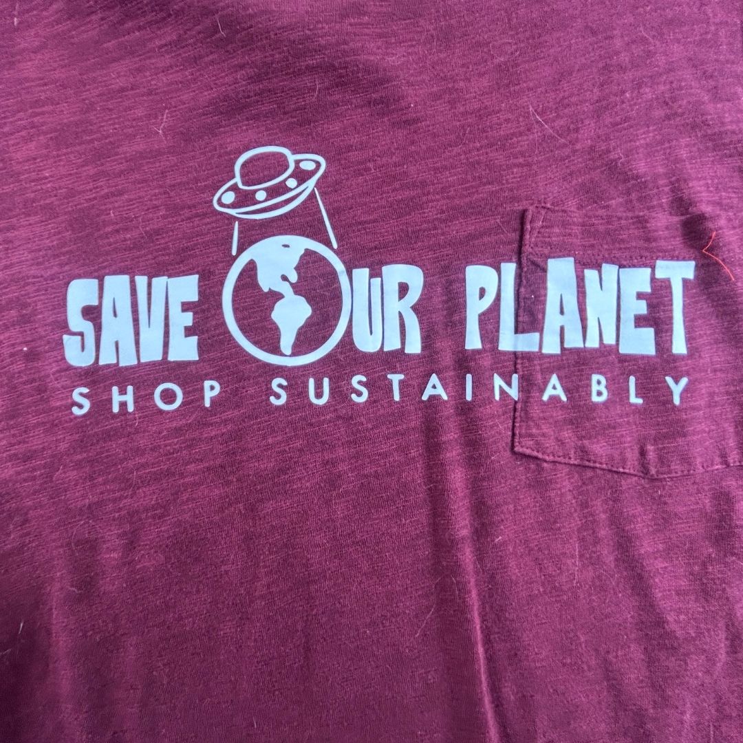 Save Our Planet Hippie Wing-Sleeve Top — Upcycled &amp; One-of-a-Kind