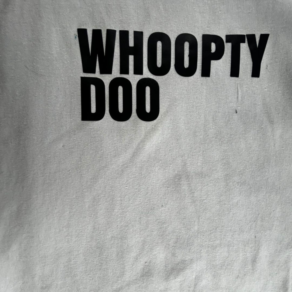 Upcycled “WHOOPTY DOO” Tank Top — Playful, Minimal, One-of-a-Kind