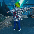 Itachi Fringe Flannel – One of a Kind Upcycled Statement Piece