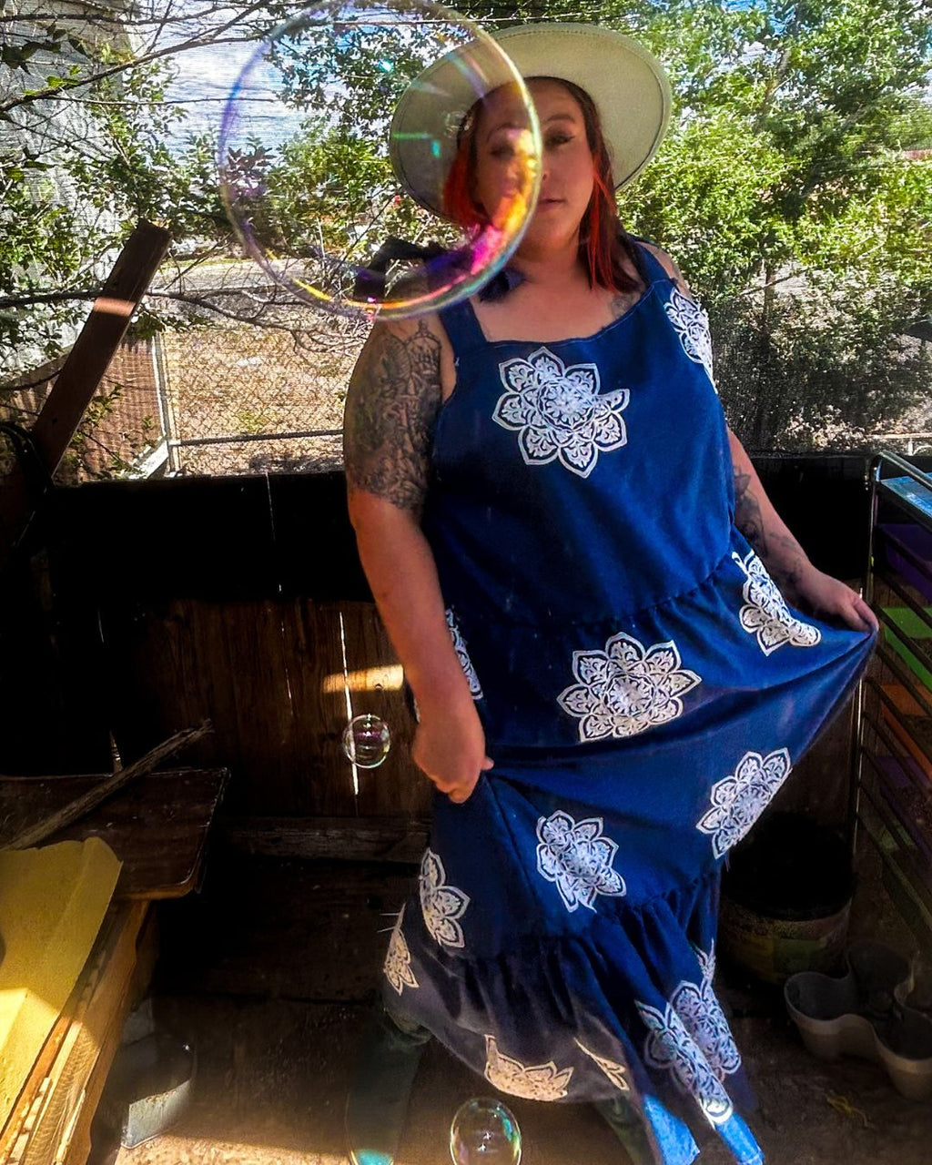 Upcycled Curtain Sundress — Cottagecore Comfort Meets Funky Handmade Charm