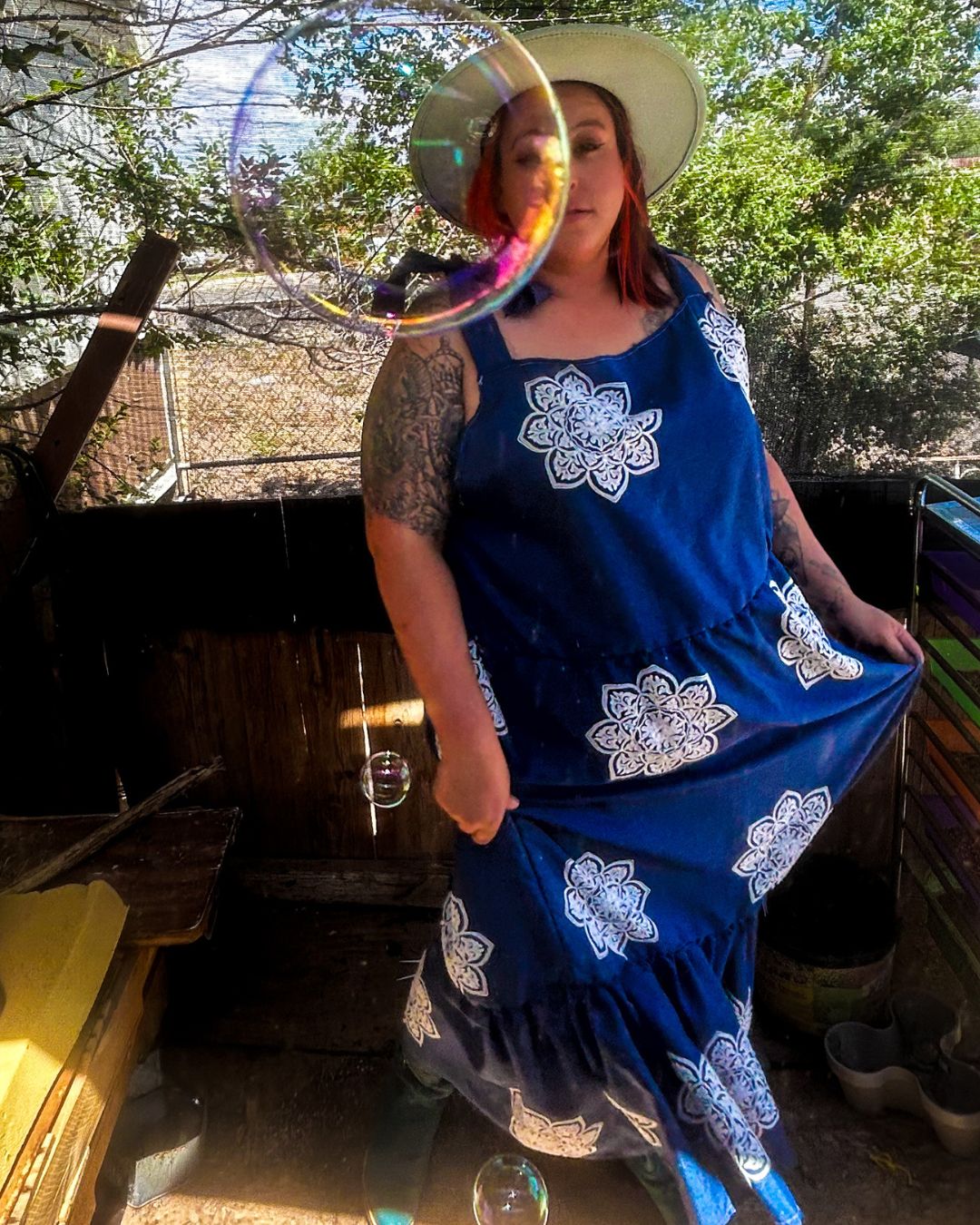 Upcycled Curtain Sundress — Cottagecore Comfort Meets Funky Handmade Charm