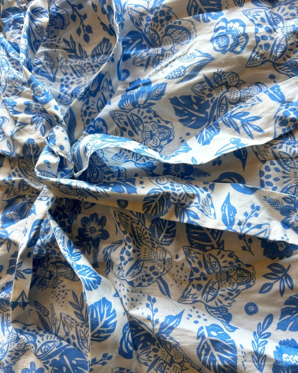 Blue Meadow Remix Set – One-of-a-Kind Handmade Skirt & Halter Top Set