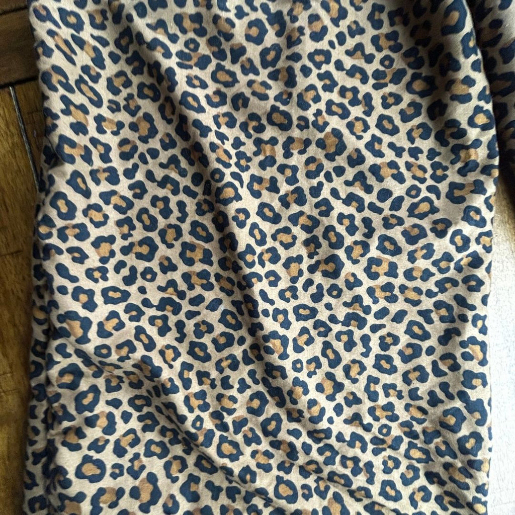 Upcycled Leopard Lounge Pants — Handmade from Vintage Sheets