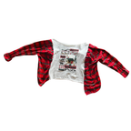 Cozy Cabin Flannel Crop – One of a Kind Upcycled Statement Piece