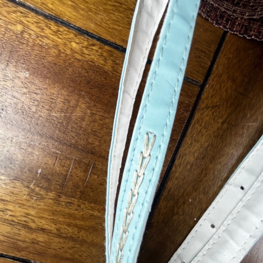 Handmade Upcycled Placemat Tote — “Love Lips” Mini Bag