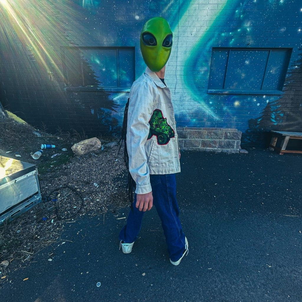 Gorillaz Chaos Fringe Jacket – One of a Kind Upcycled Statement Piece