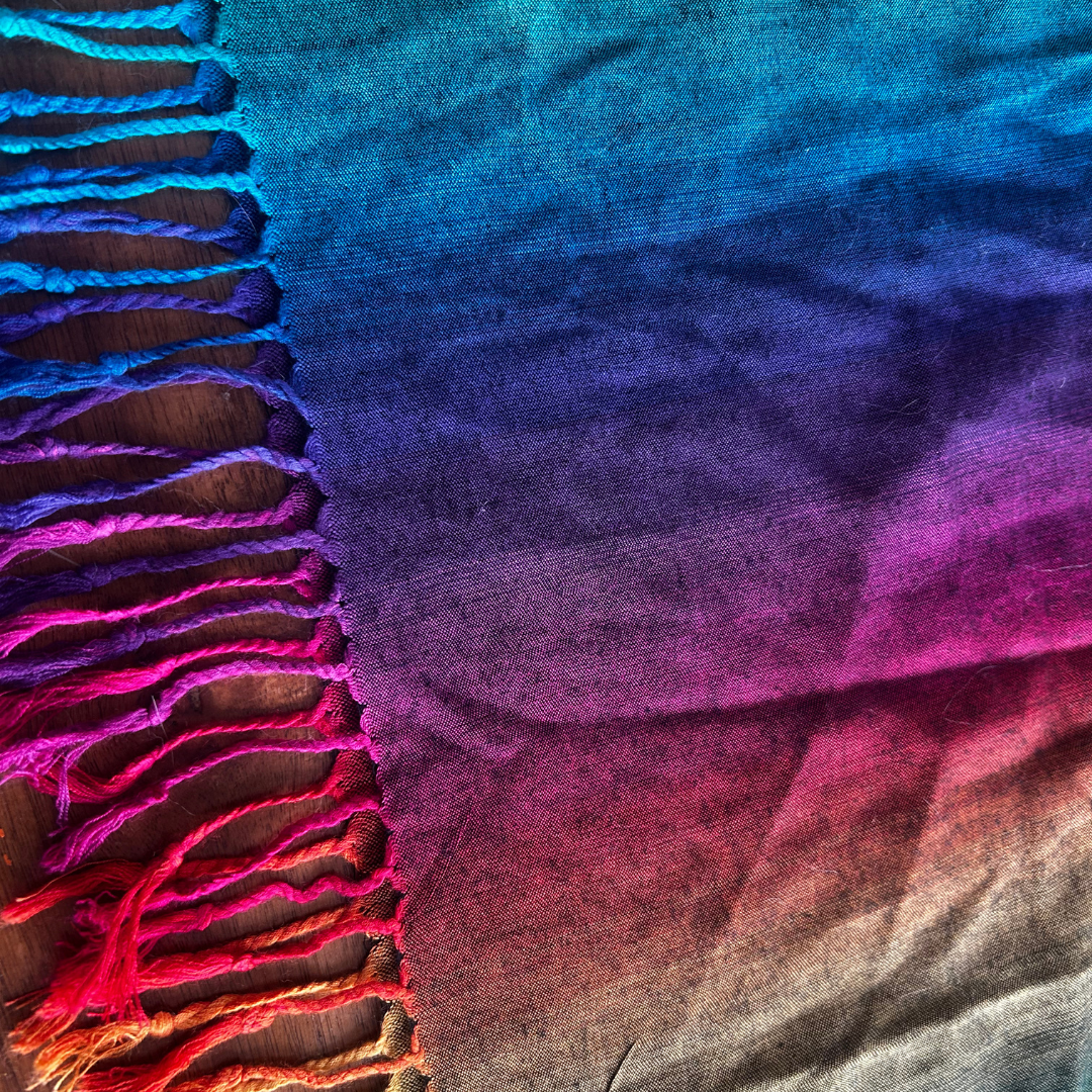 Handmade Rainbow Pashmina Crop Top | Fringe Festival Tank