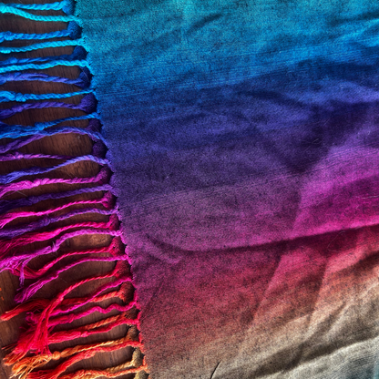 Handmade Rainbow Pashmina Crop Top | Fringe Festival Tank