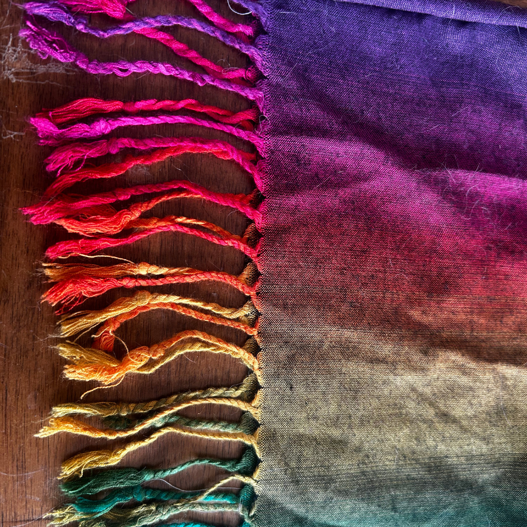 Handmade Rainbow Pashmina Crop Top | Fringe Festival Tank