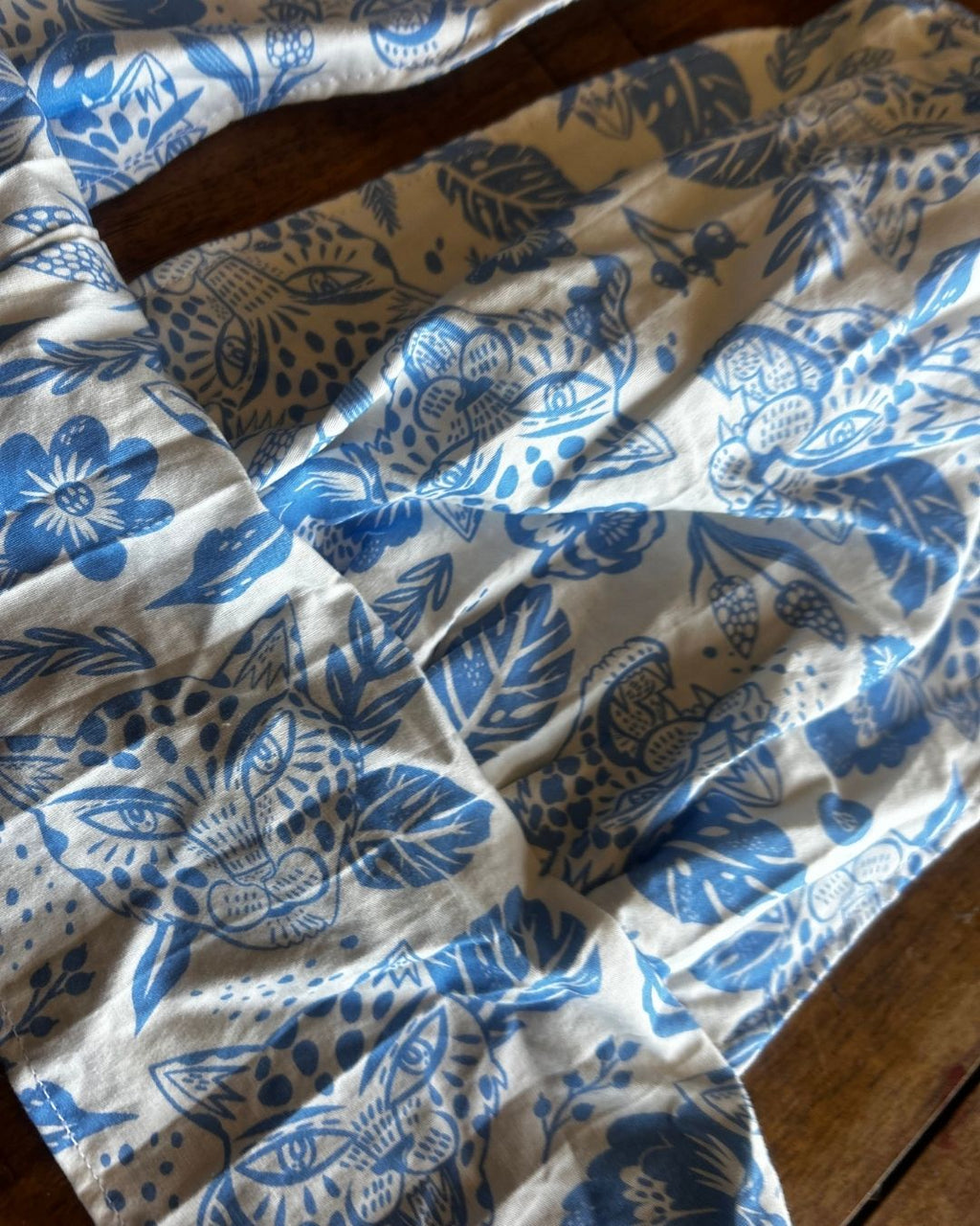 Blue Meadow Remix Set – One-of-a-Kind Handmade Skirt & Halter Top Set