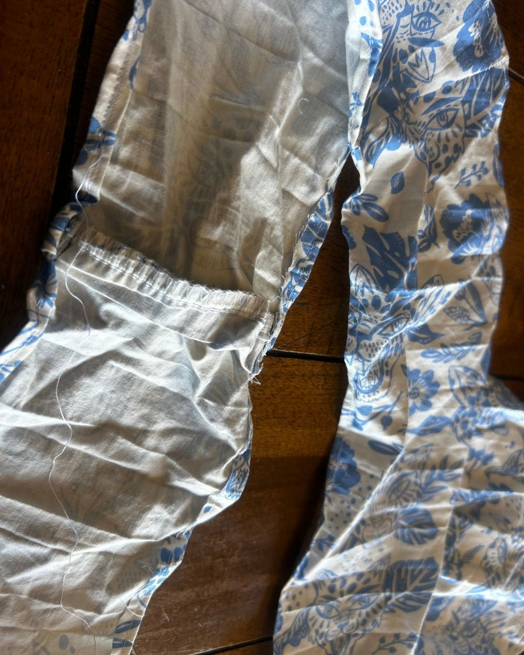 Blue Meadow Remix Set – One-of-a-Kind Handmade Skirt & Halter Top Set