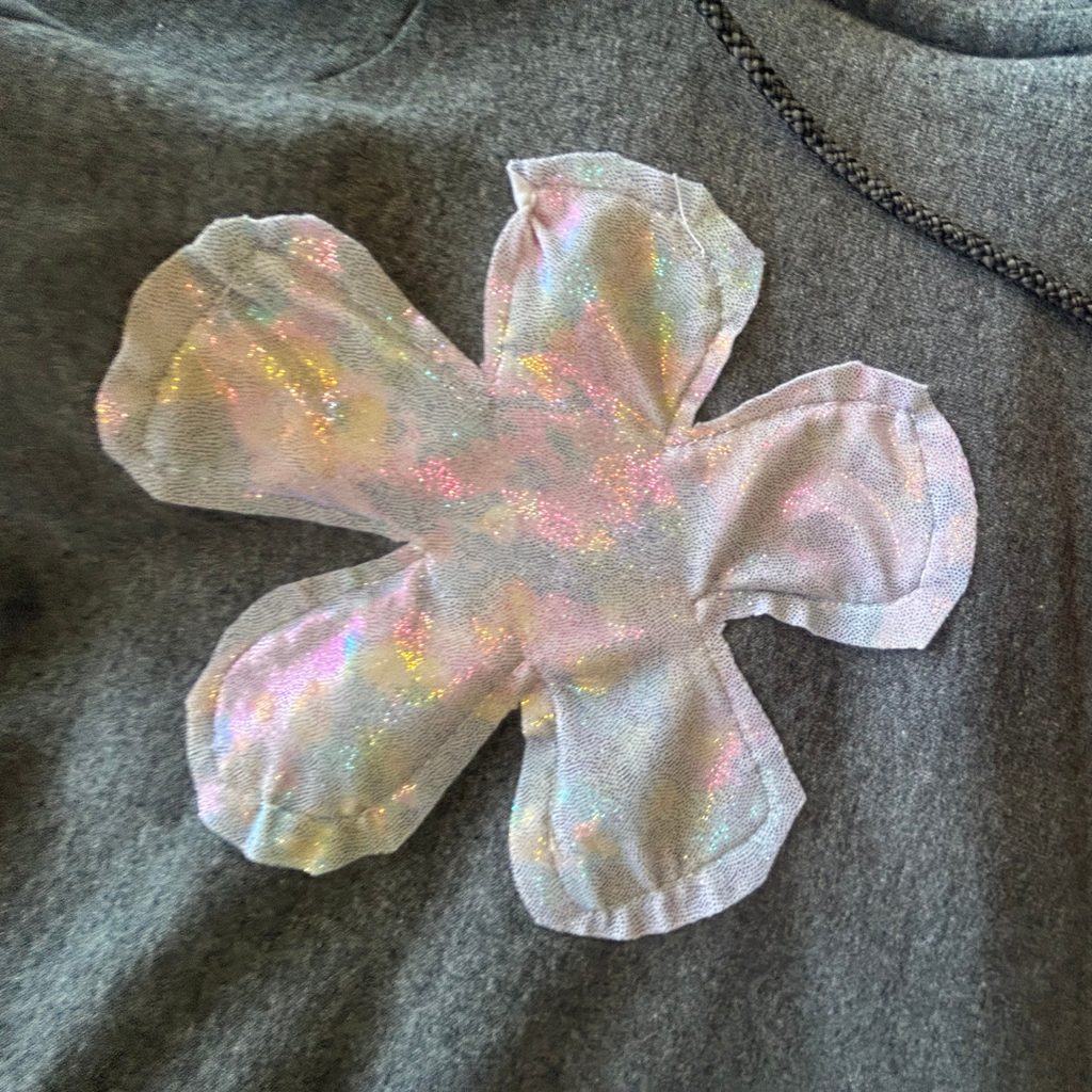 Cosmic Bloom Zip Hoodie – One of a Kind Upcycled Statement Piece