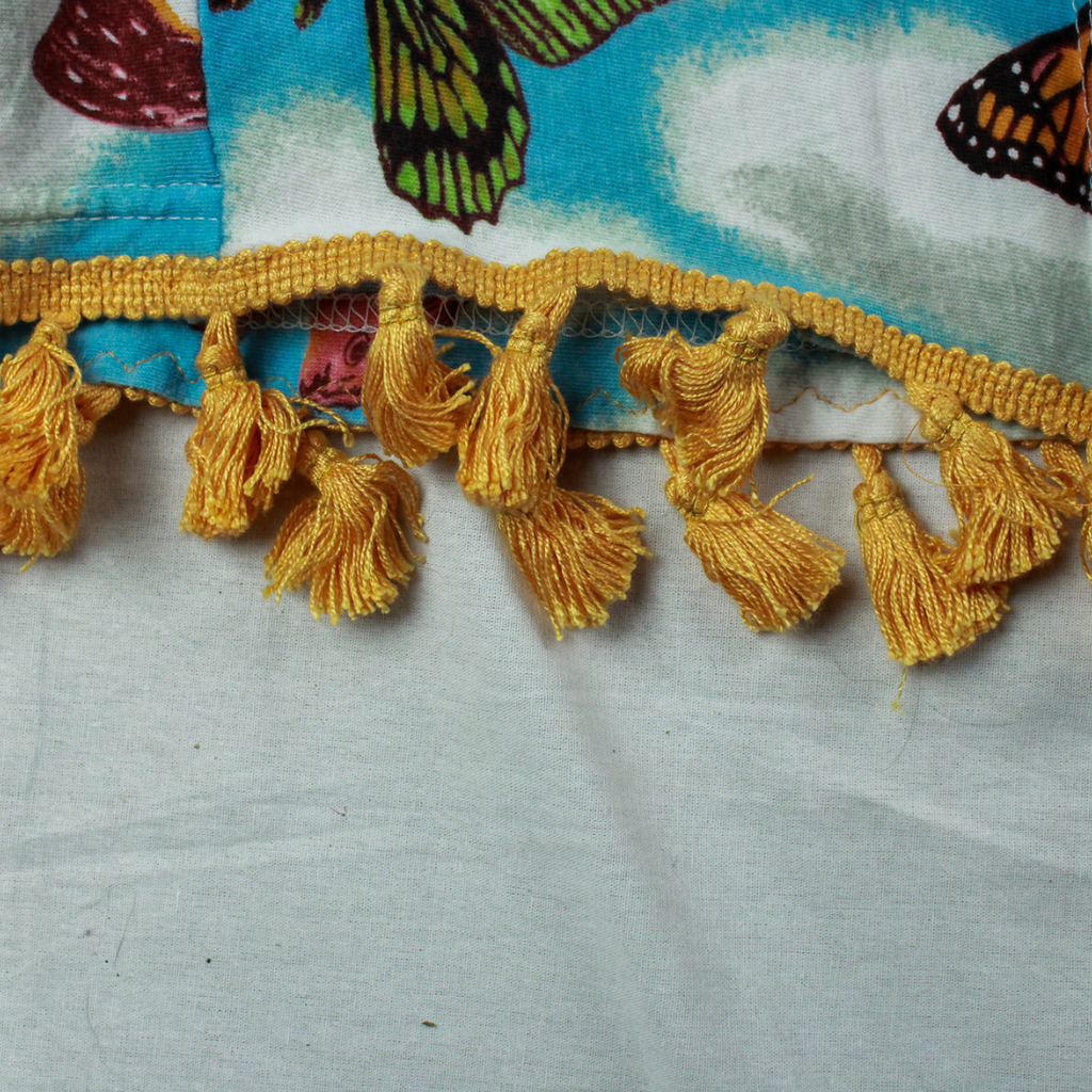 Handmade Butterfly Dreamscape Kimono — Upcycled from a Vintage Bedsheet