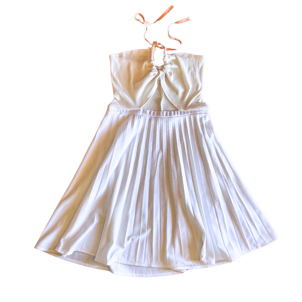 Reworked White Cowgirl Dress – Upcycled Western Tank Top + Skater Skirt | One-of-a-Kind | Handmade in Arizona 🤠 Howdy Meets Hot Girl – Only 1 Available