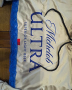 Ultra Remix Hoodie Set – One of a Kind Upcycled Statement Set with blue lace and funny graphic design.