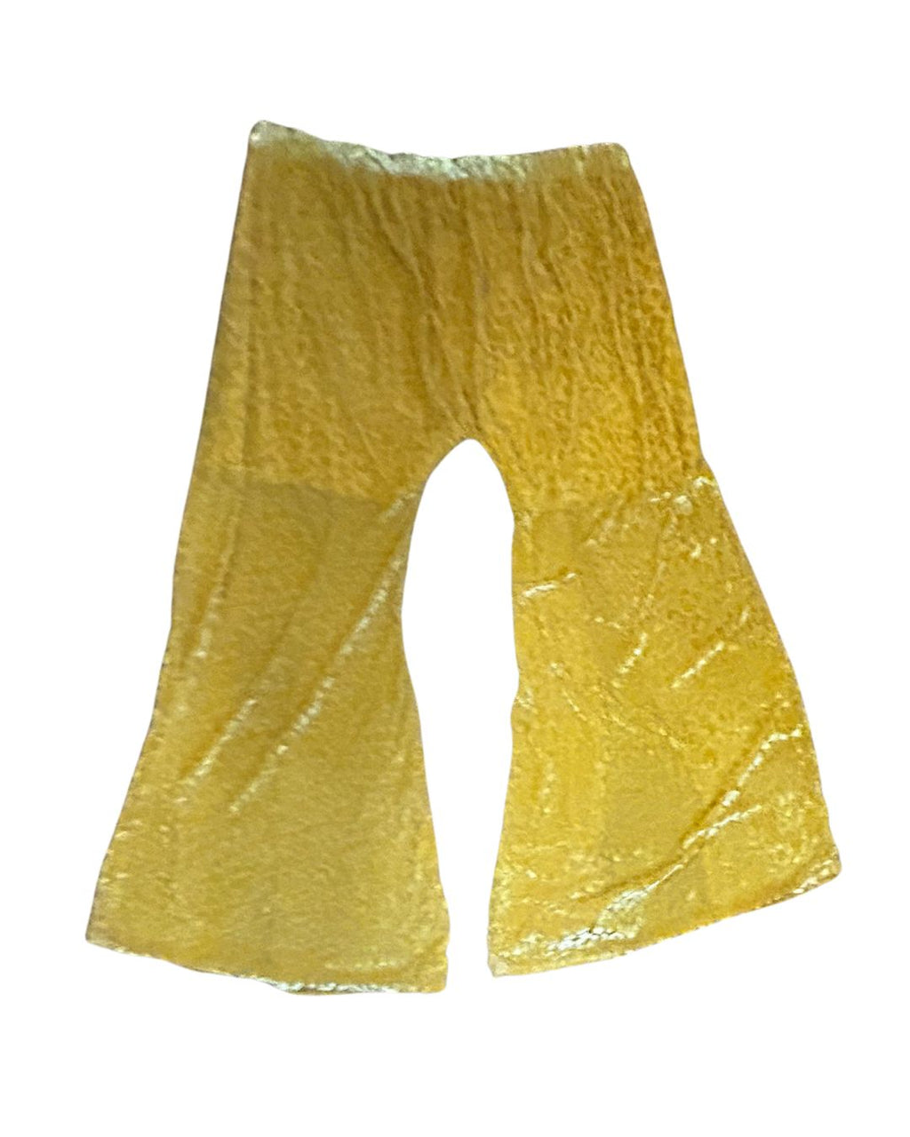 🛸 Golden Mirage Flare Pants – One of a Kind Upcycled Statement Piece