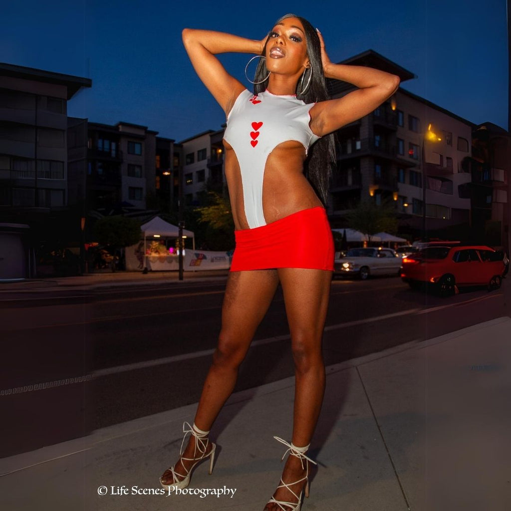 3 of Hearts Cutout Dress – Handmade & Upcycled - The Modern Alien