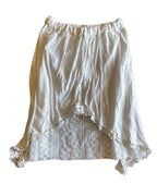Ghost Garden Skirt – One-of-a-Kind Handmade Upcycled Statement Piece, showcasing unique fabric and flowing silhouette.