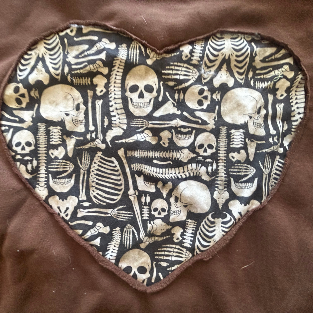 Soft Spine Love Sweatshirt – One of a Kind Upcycled Statement Piece