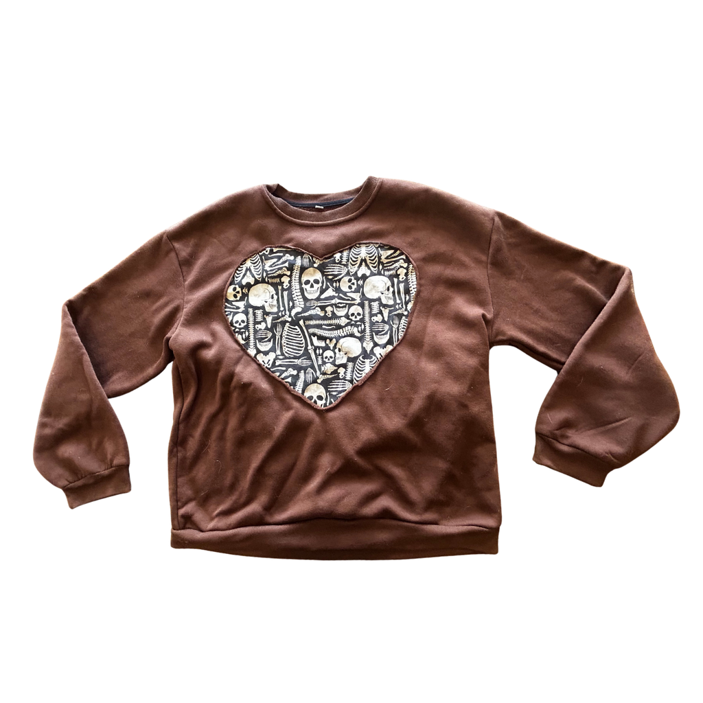 Soft Spine Love Sweatshirt – One of a Kind Upcycled Statement Piece