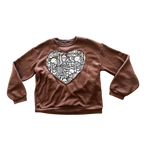 Soft Spine Love Sweatshirt – One of a Kind Upcycled Statement Piece