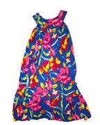 Bloom Riot Maxi Dress in vibrant floral print, unique women's clothing, statement clothing for women.