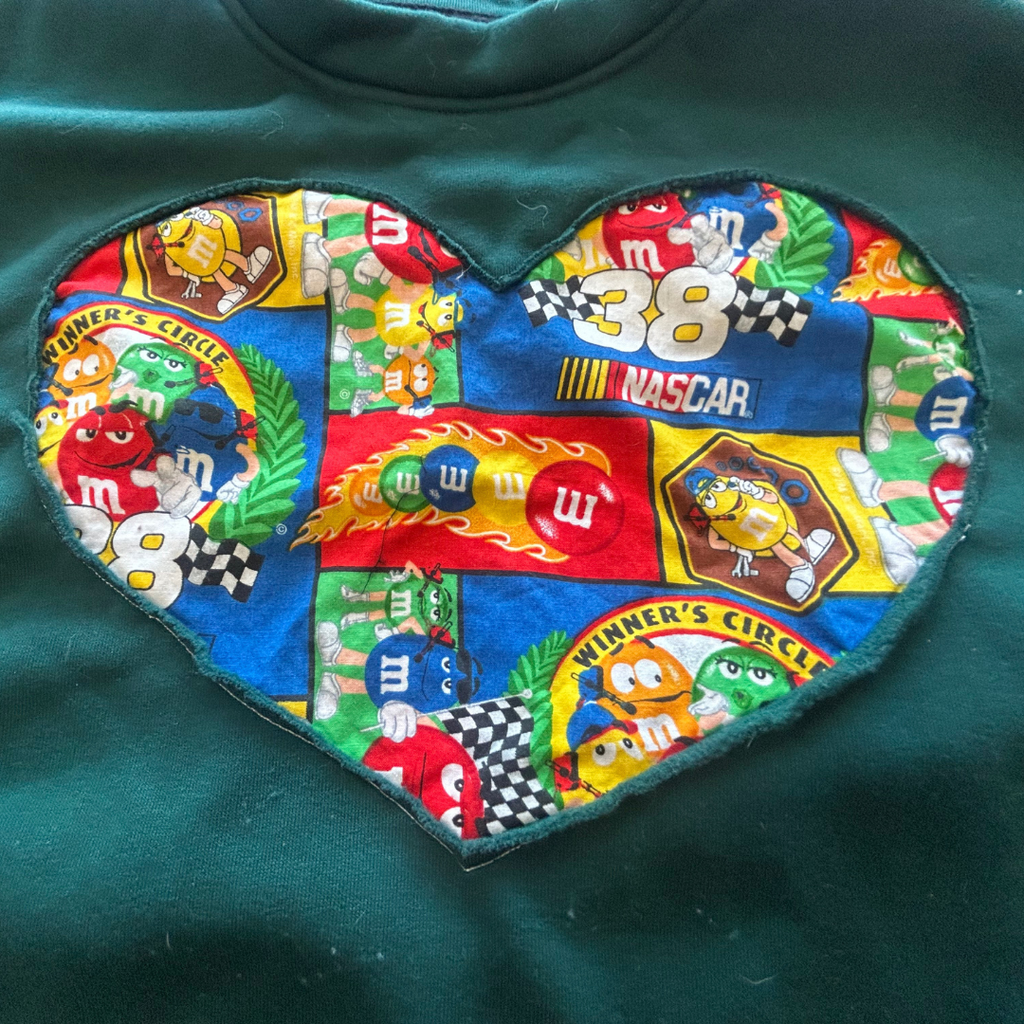 Sweet Speed Love Sweatshirt – One of a Kind Upcycled Statement Piece