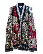 Crimson Bloom Babydoll Dress – One-of-a-Kind Handmade Upcycled Statement Piece with bold floral design.