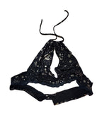 Celestial Chaos Two-Piece Set halter crop top with celestial print, unique women's clothing for a cosmic style.