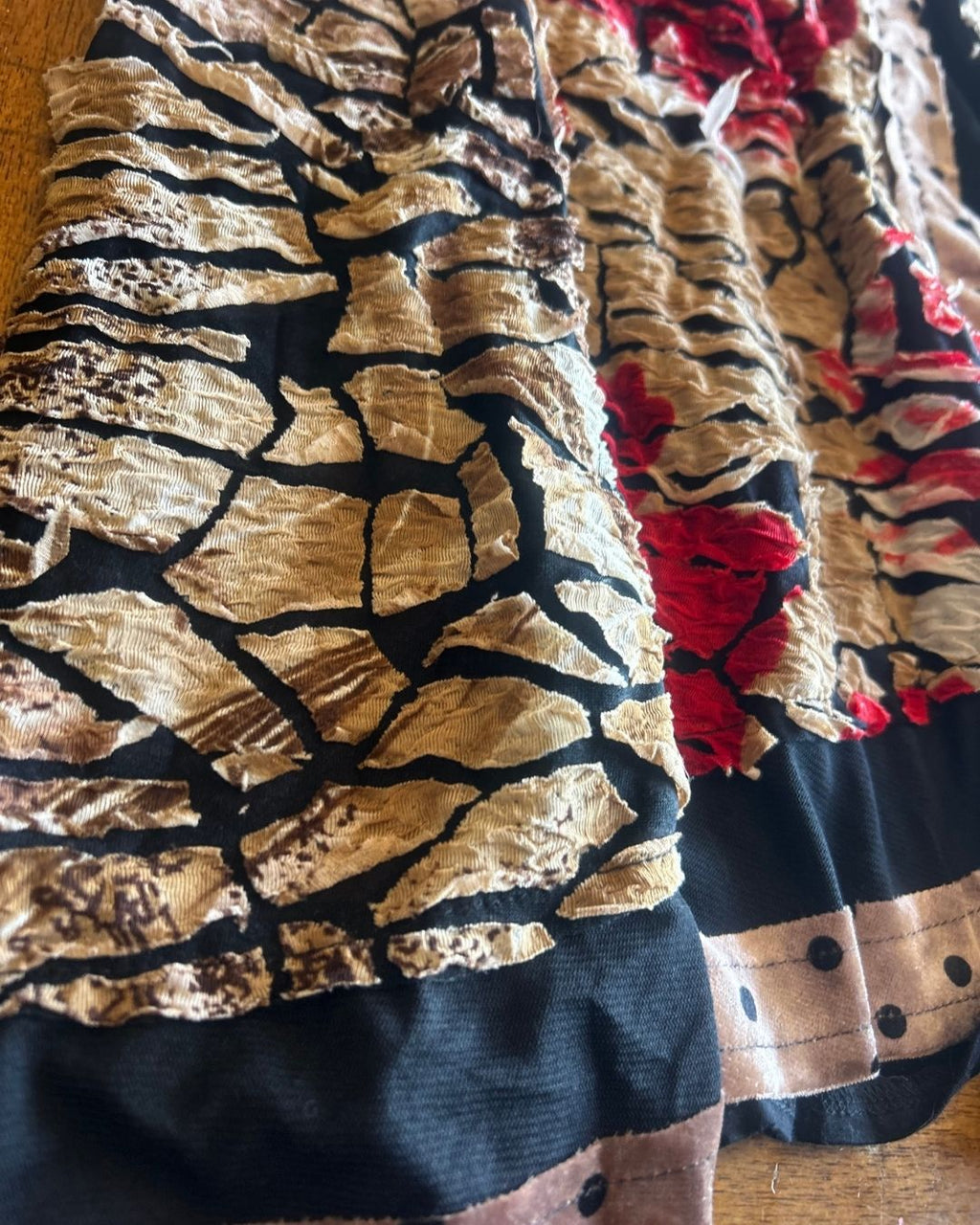 Crimson Bloom Babydoll Dress – One-of-a-Kind Handmade Upcycled Statement Piece