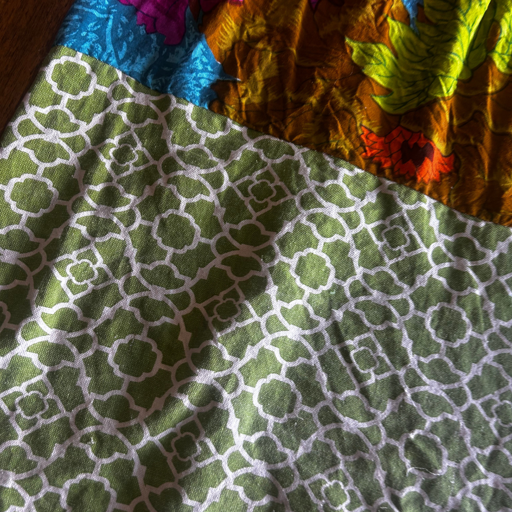 🛒 Reworked Summer Patchwork Dress – Upcycled Textures + Bold Florals | One-of-a-Kind | Handmade in Arizona