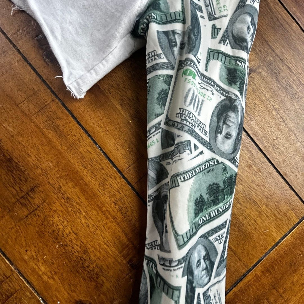 Upcycled “Money Mischief” Cropped Hoodie — One-of-a-Kind &amp; Full of Attitude