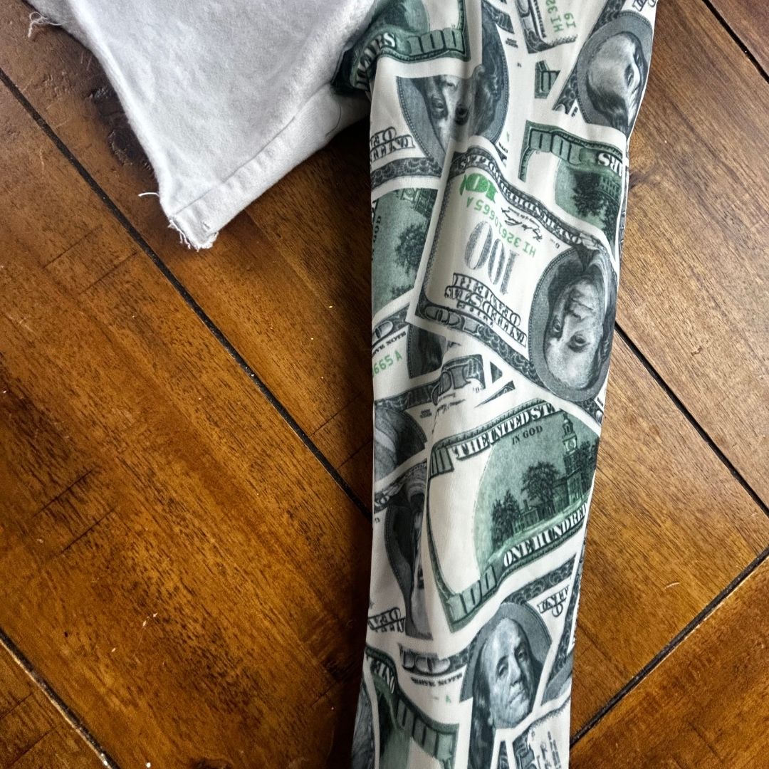 Upcycled “Money Mischief” Cropped Hoodie — One-of-a-Kind &amp; Full of Attitude