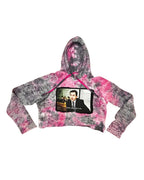 That's What She Said Crop Hoodie with colorful design and iconic quote from The Office, perfect for funky women's clothing.