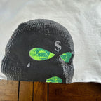 Money Mischief Cropped Hoodie – One of a Kind Upcycled Statement Piece