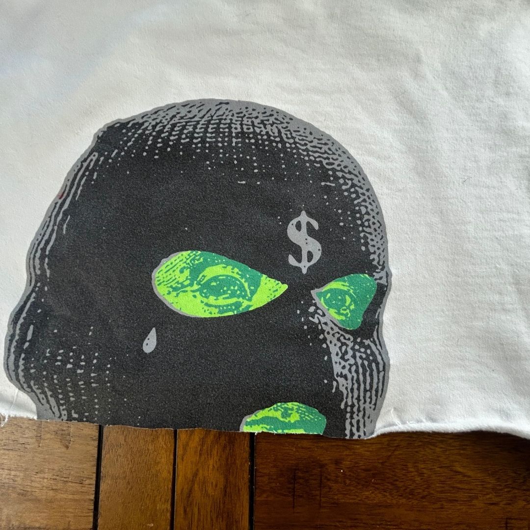 Upcycled “Money Mischief” Cropped Hoodie — One-of-a-Kind &amp; Full of Attitude