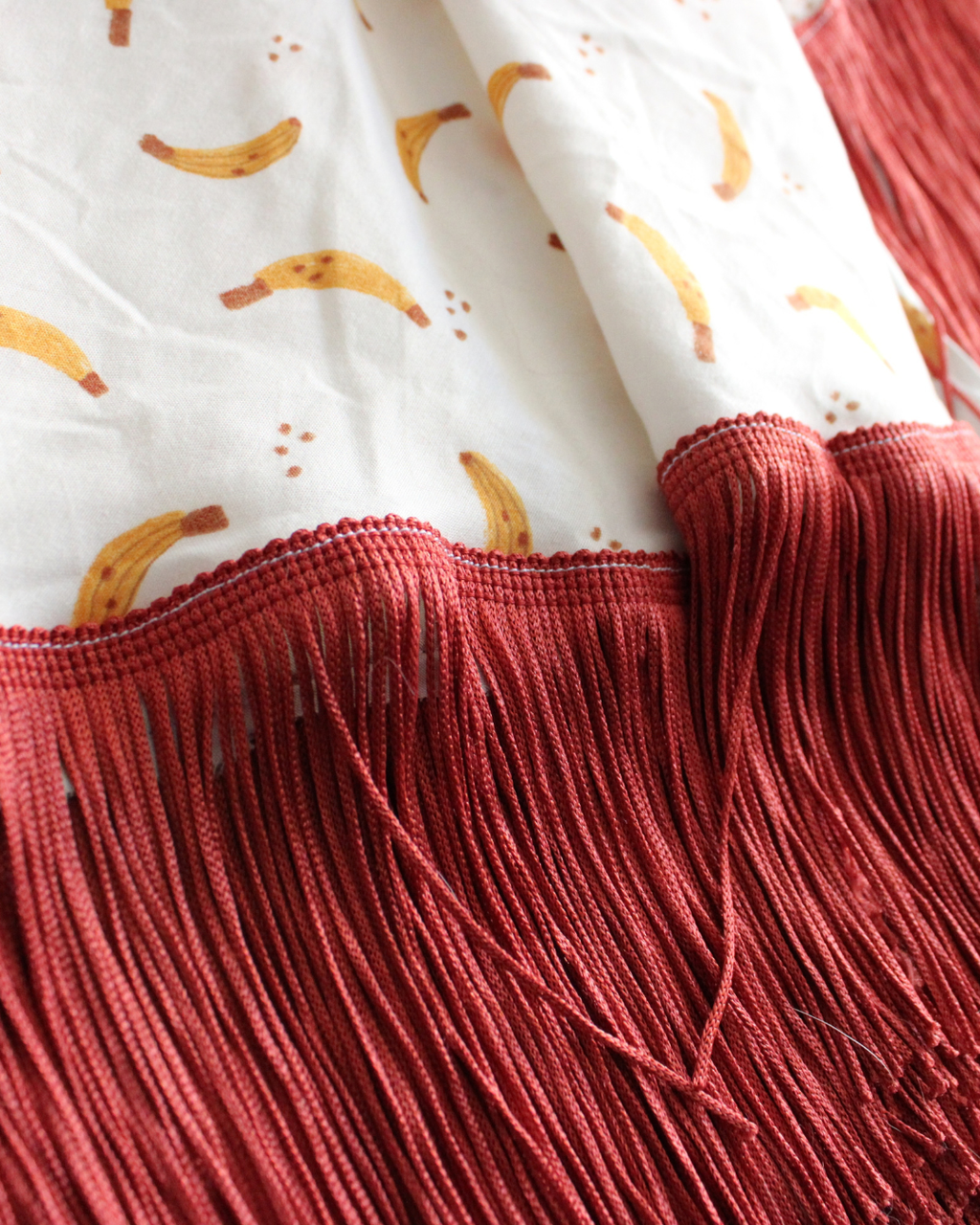 Going Bananas Upcycled Fringe Dress