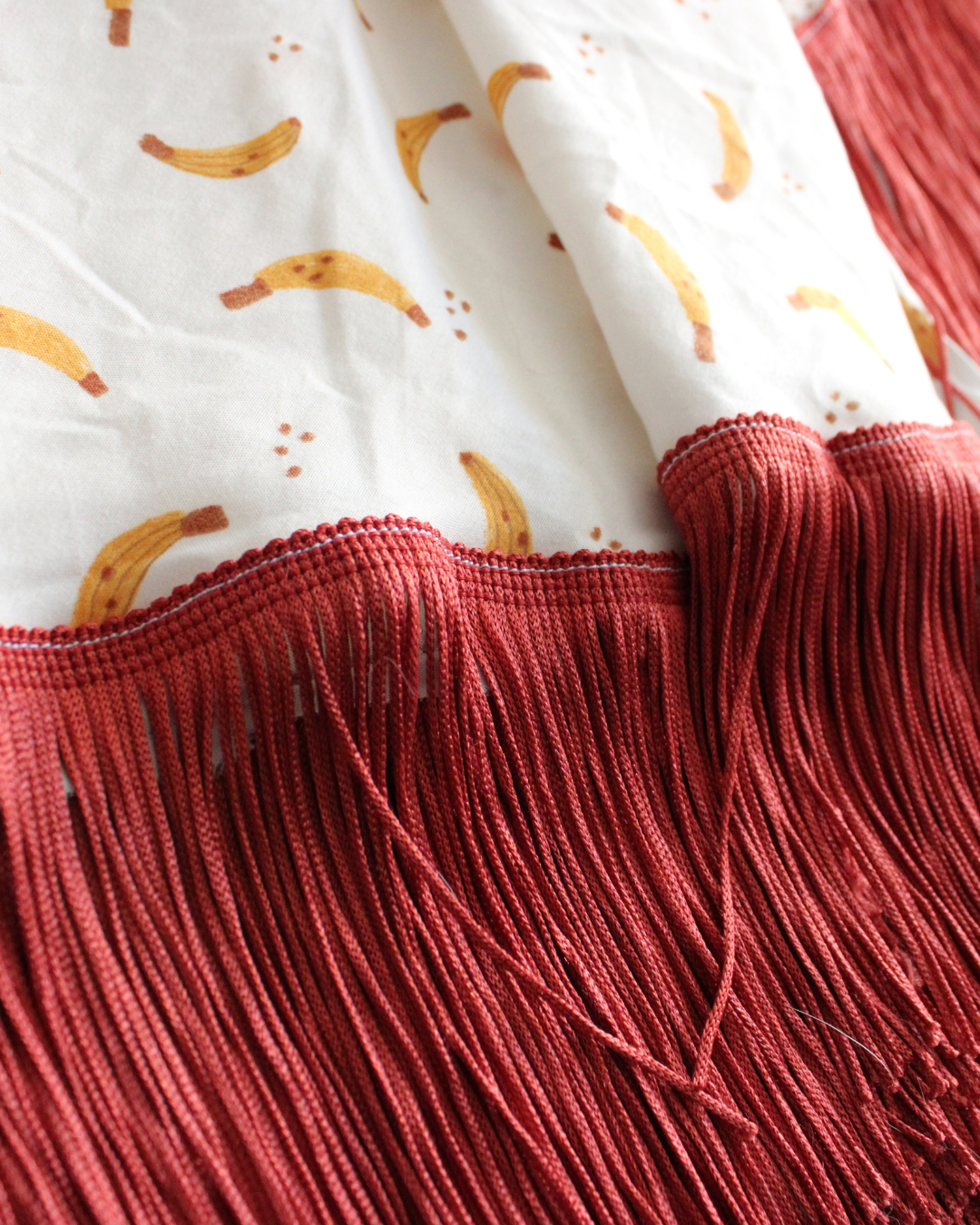 Going Bananas Upcycled Fringe Dress