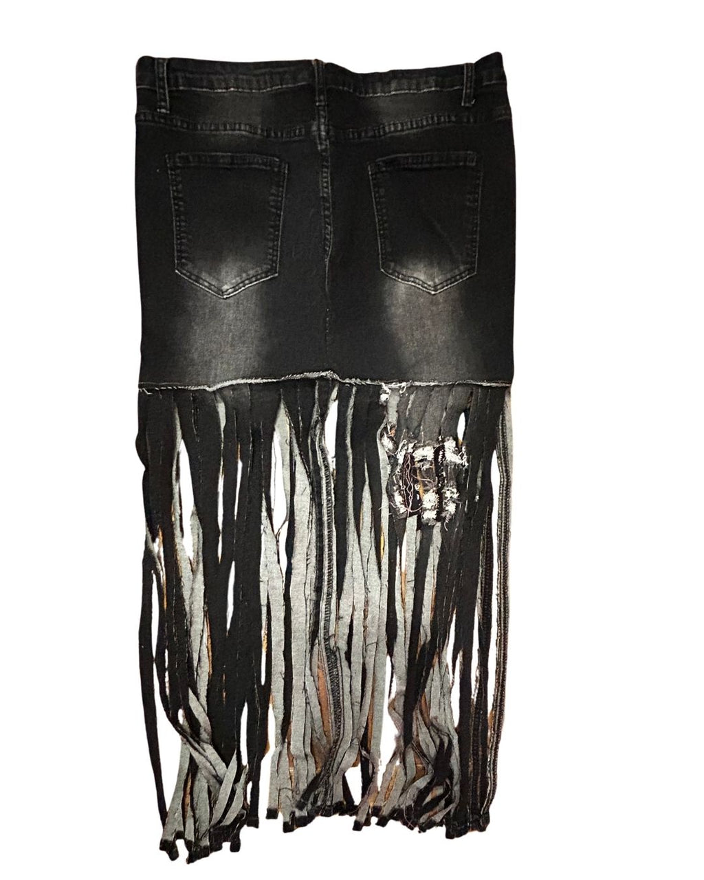 Midnight Outlaw Fringe Skirt