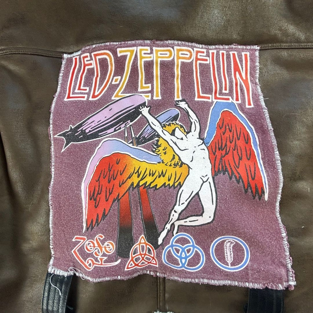 Upcycled Led Zeppelin Bomber Jacket — Rock Legend Energy, Reborn