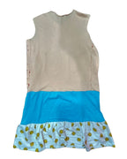 Beavis & Butt-Head Smiley Tank Dress, colorful and unique women's clothing with smiley face design and turquoise panel.