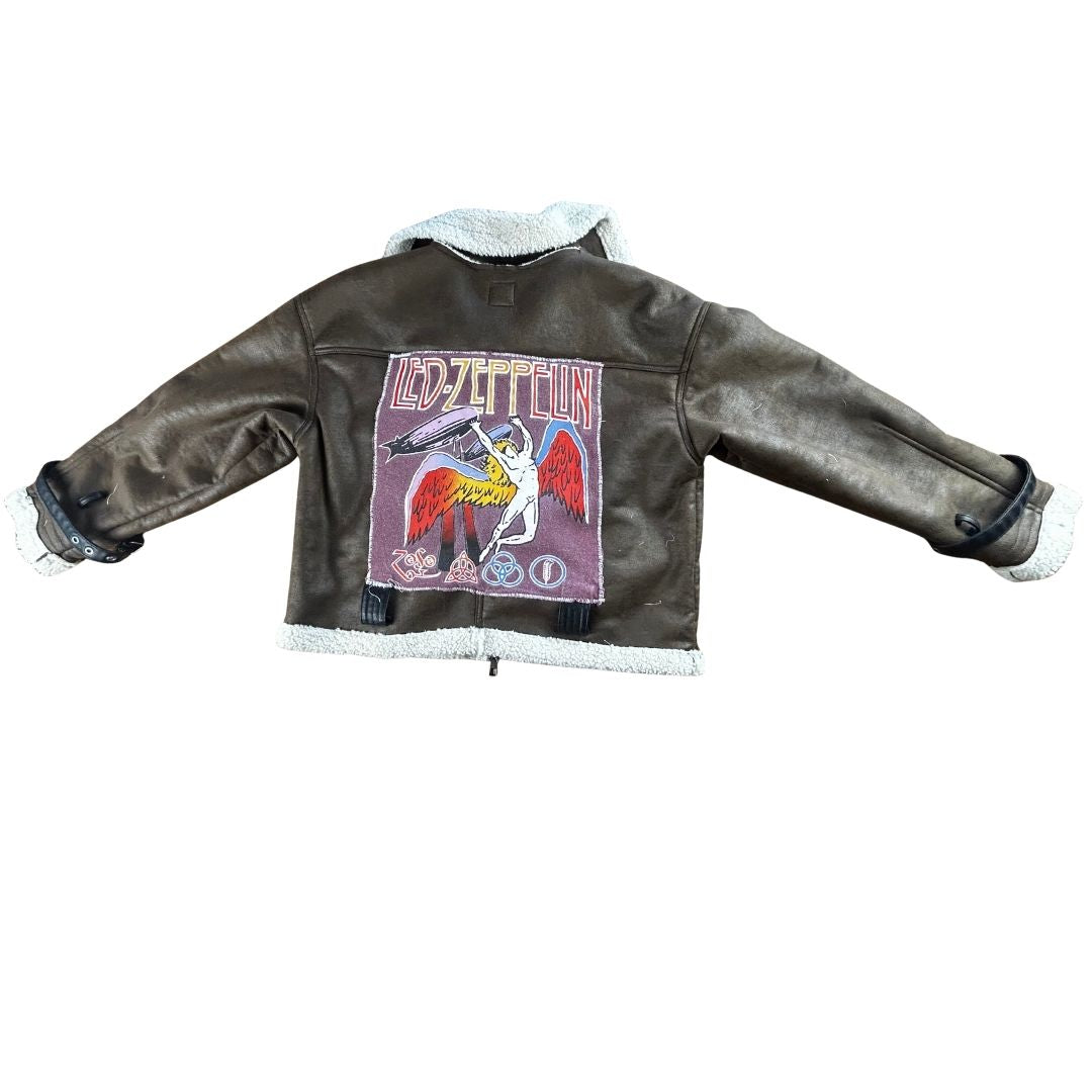 Upcycled Led Zeppelin Bomber Jacket — Rock Legend Energy, Reborn